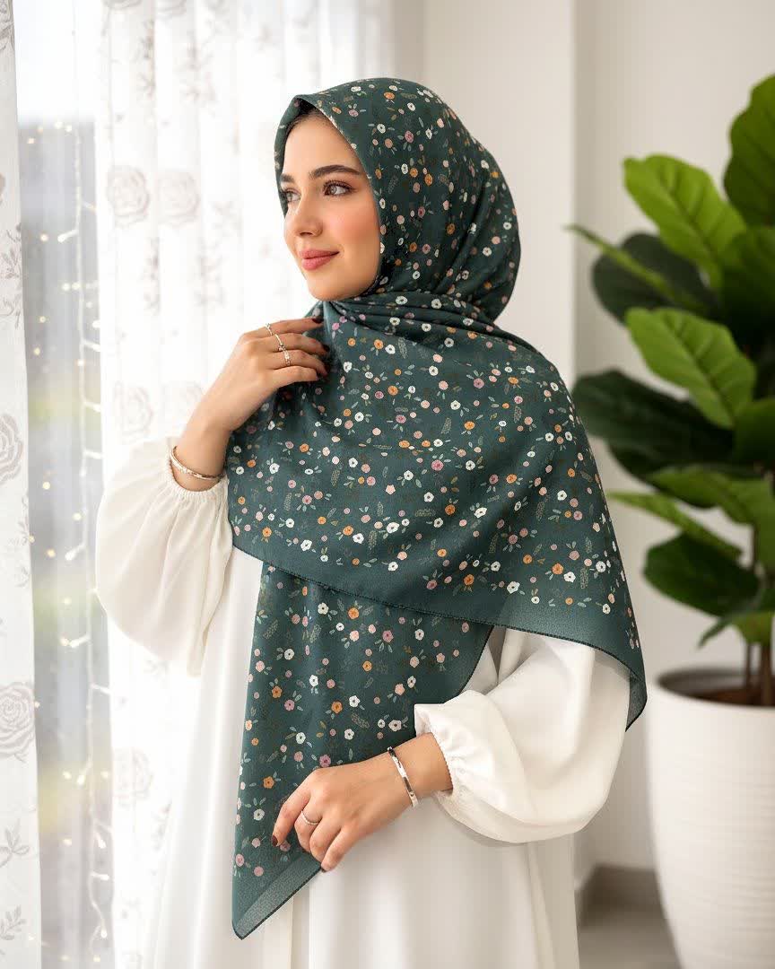 روسری سوپر نخ گلریز منگوله دار