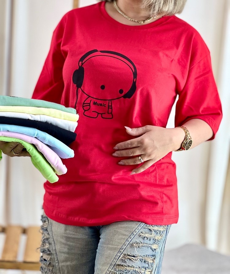 تیشرت نخ پنبه قواره دار